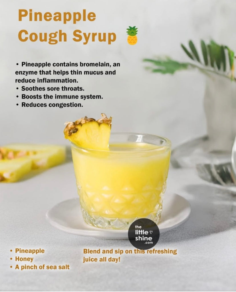 Substitute Cough Syrup with Beezy Beez Honey and Pineapple Juice